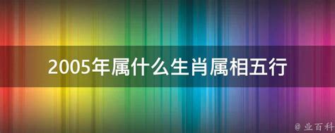 2005年属相|2005年属什么生肖